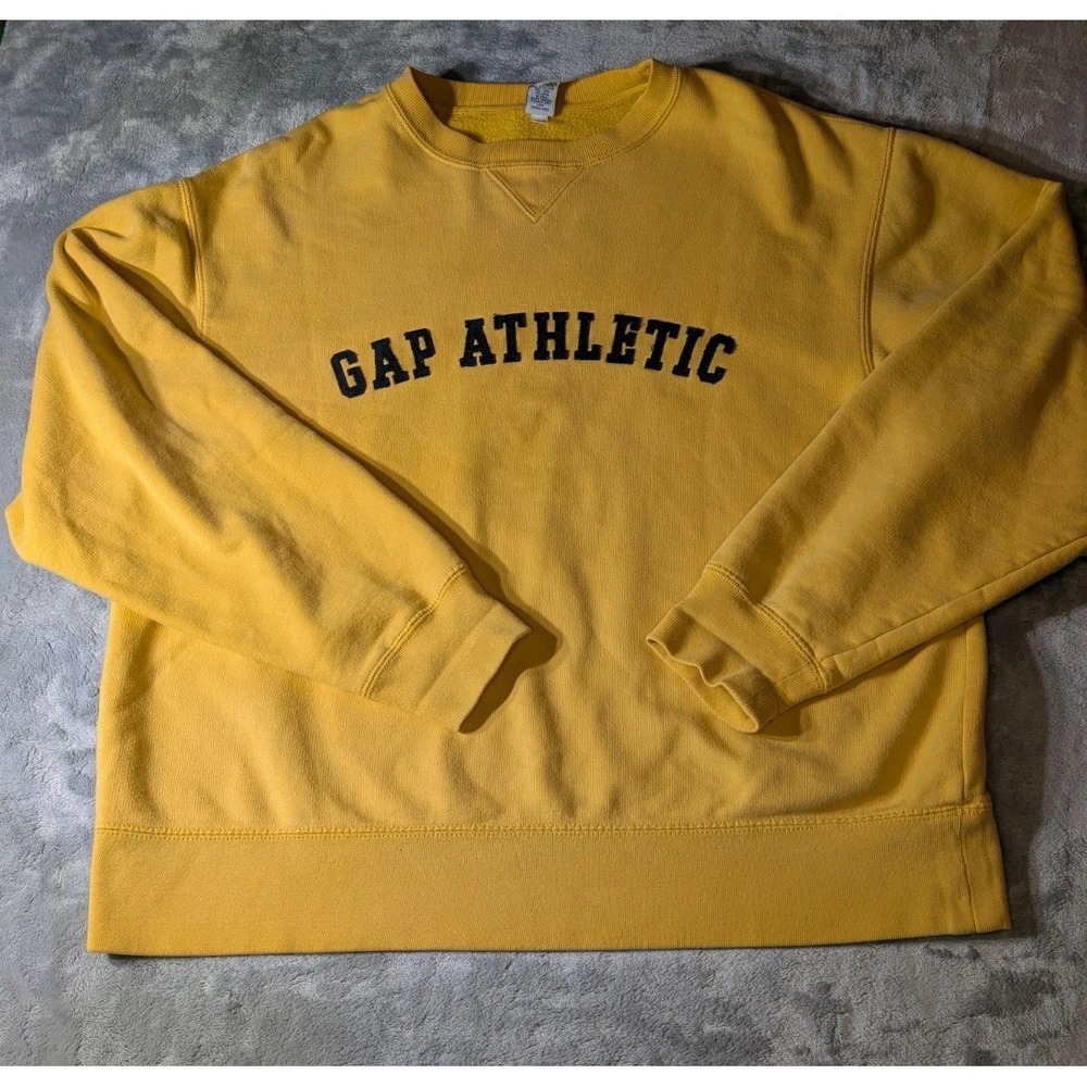 Vintage Gap Sweatshirt Women's Yellow M 90s Y2K Baggy Athletic